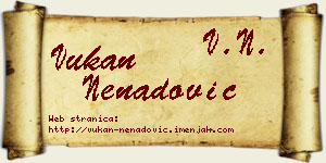 Vukan Nenadović vizit kartica